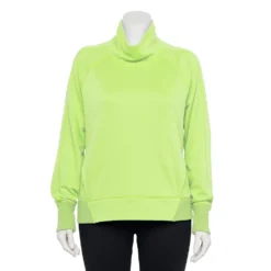 Plus Size Tek Gear® Stretch Fleece Funnel Neck Top