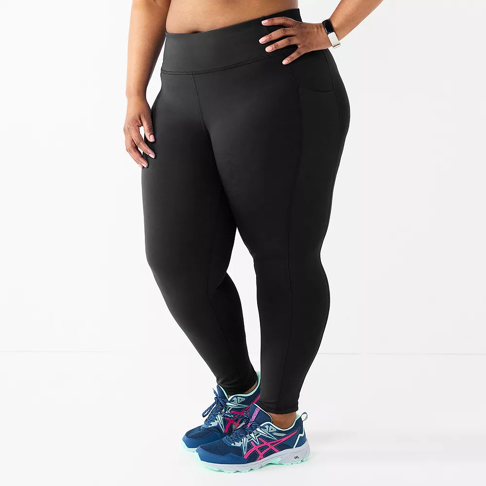 Plus Size Tek Gear® Core High-Waisted Side Pocket 7/8 Leggings - Image 3