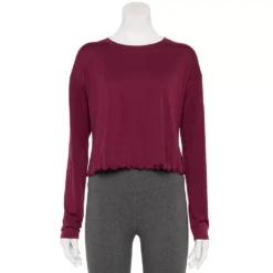 Women's Tek Gear® Lettuce-Edge Cross-Back Top