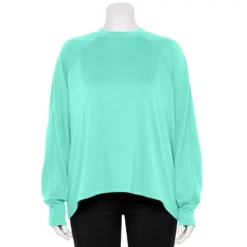 Plus Size Tek Gear® Stretch Fleece Mockneck Sweatshirt