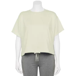 Plus Size Tek Gear® Stretch Fleece Cinched-Waist Top