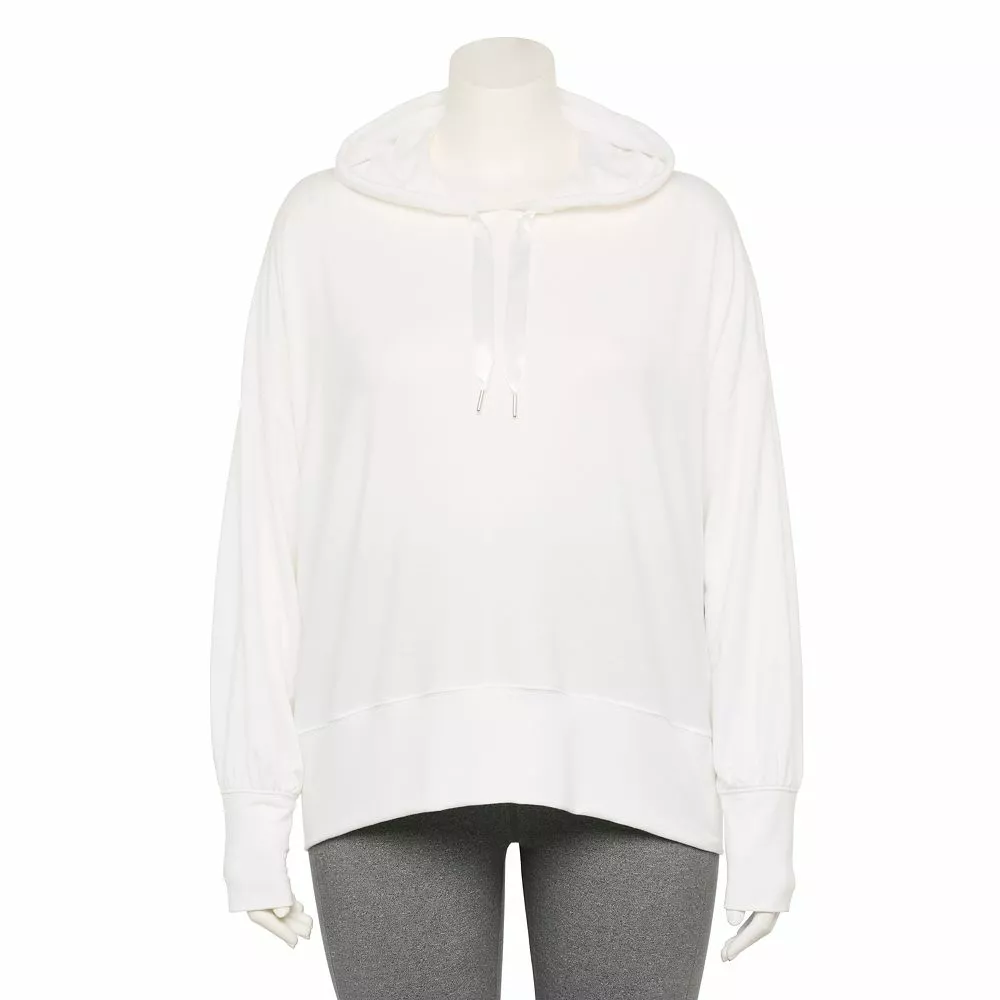 Plus Size Tek GearĀ® French-Terry Cropped Hoodie - Image 3