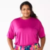 Plus Size Tek Gear® Keyhole-Back Crop Top